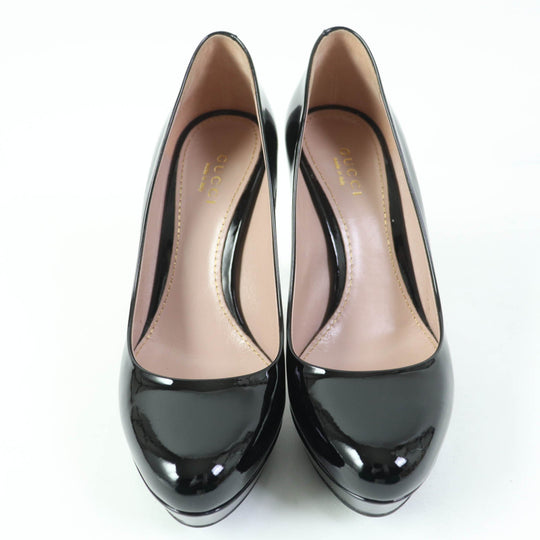GUCCI pumps 309999 Main: Patent black Women 35.5 Used Authentic