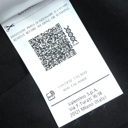 VALENTINO Short sleeve T-shirt QV3MG12K46M Outer material: 100% cotton Black white red mens L Used Authentic