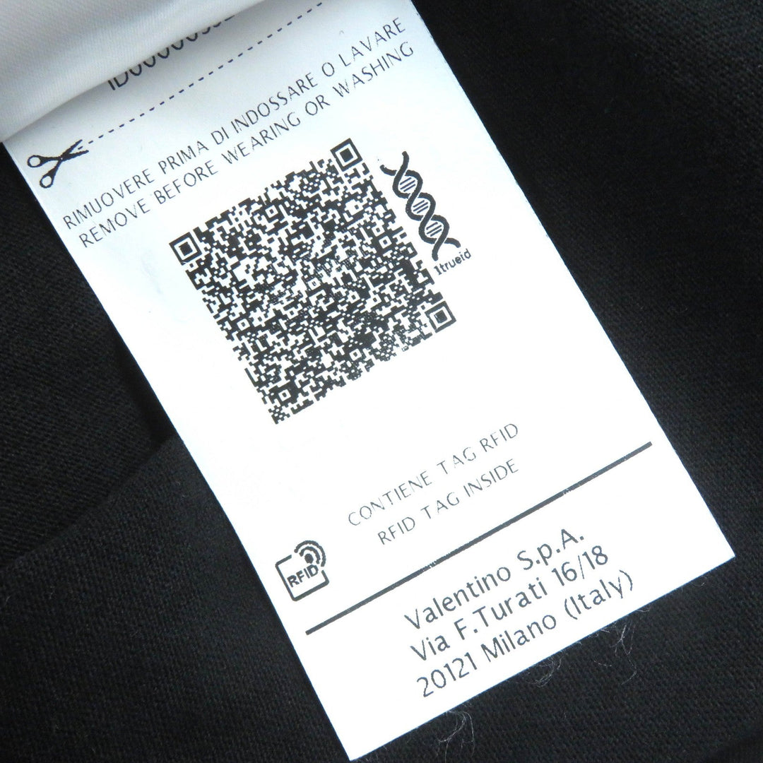 VALENTINO Short sleeve T-shirt QV3MG12K46M Outer material: 100% cotton Black white red mens L Used Authentic