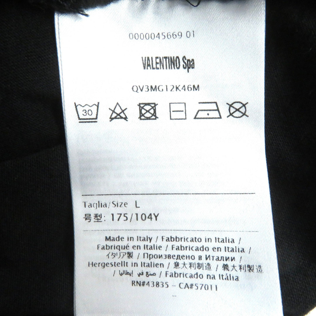 VALENTINO Short sleeve T-shirt QV3MG12K46M Outer material: 100% cotton Black white red mens L Used Authentic