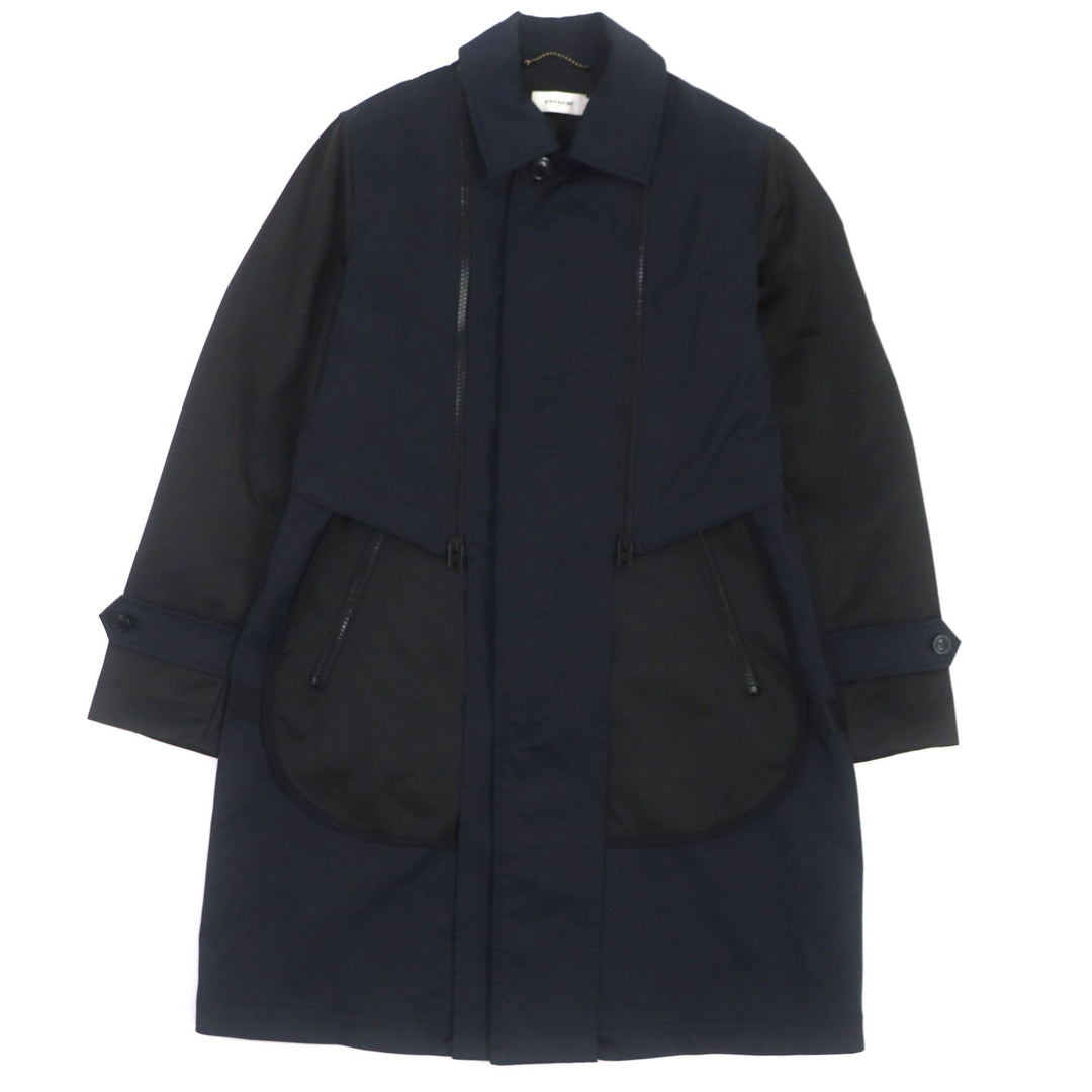 COACH coat 97835 Main: 62% polyester, Main: 35% cotton, Main: 3% polyurethane, Part: 100% polyester, Lining: 65% polyester Navy black mens 46 Used Authentic