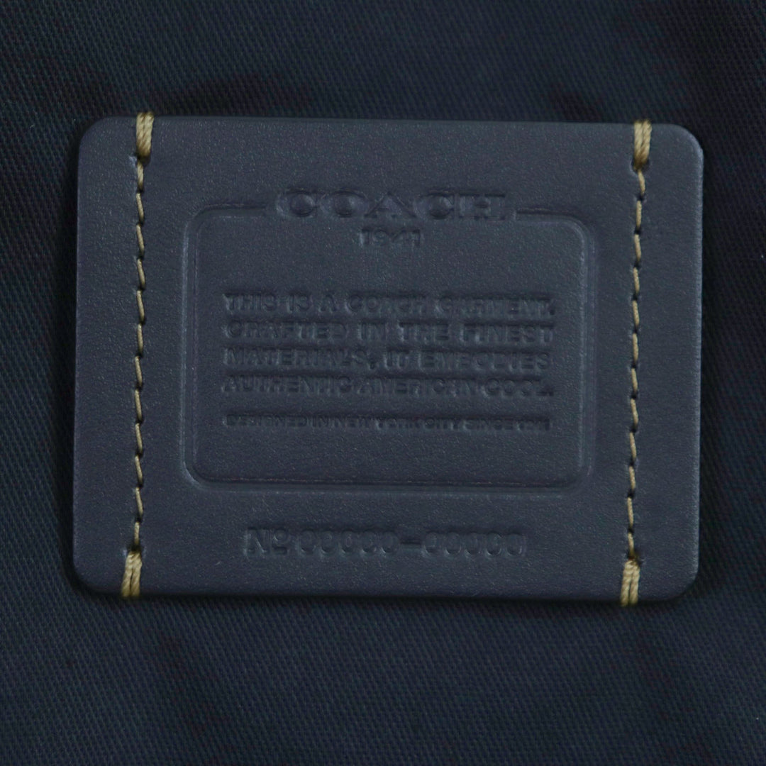 COACH coat 97835 Main: 62% polyester, Main: 35% cotton, Main: 3% polyurethane, Part: 100% polyester, Lining: 65% polyester Navy black mens 46 Used Authentic