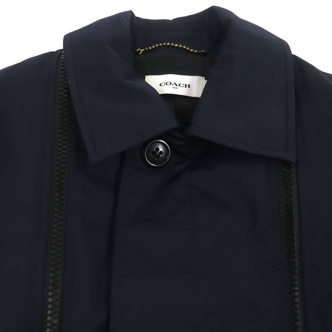 COACH coat 97835 Main: 62% polyester, Main: 35% cotton, Main: 3% polyurethane, Part: 100% polyester, Lining: 65% polyester Navy black mens 46 Used Authentic