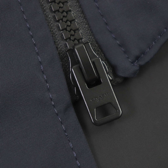 COACH coat 97835 Main: 62% polyester, Main: 35% cotton, Main: 3% polyurethane, Part: 100% polyester, Lining: 65% polyester Navy black mens 46 Used Authentic