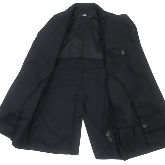 COACH trench coat F33778 Main: 68% cotton, Main: 32% polyester, Lining: 100% polyester, Leather trimming 1: cowhide Leather trimming 2: sheepskin black mens S Used Authentic