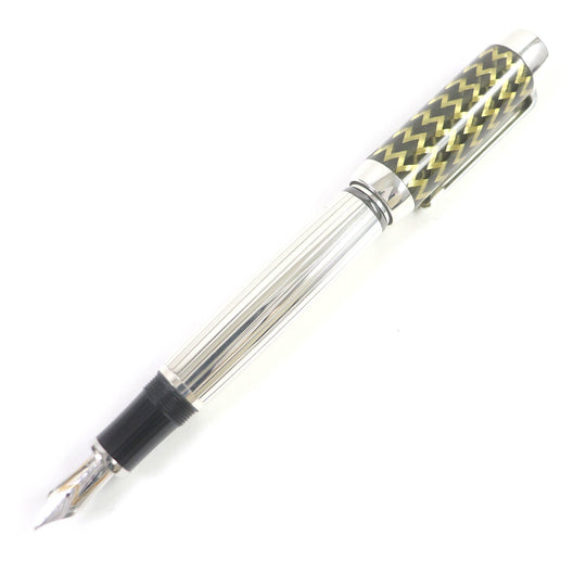 MONTBLANC fountain pen Main: AG925, Nib: K18 Silver mens Used Authentic