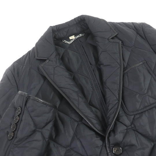 BURBERRY LONDON Blouson 3955308 Outer: 100% nylon, Lining: 55% acetate, Lining: 45% rayon, Filling: 100% polyester, Part: Lamb leather black mens 46 Used Authentic