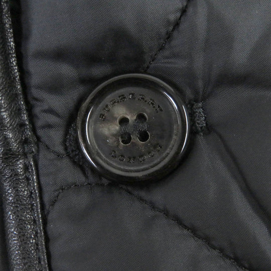 BURBERRY LONDON Blouson 3955308 Outer: 100% nylon, Lining: 55% acetate, Lining: 45% rayon, Filling: 100% polyester, Part: Lamb leather black mens 46 Used Authentic