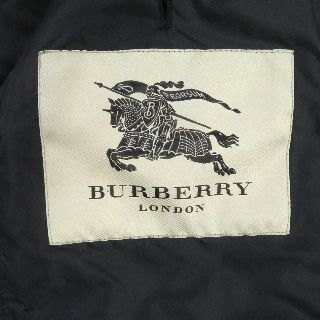 BURBERRY LONDON Blouson 3955308 Outer: 100% nylon, Lining: 55% acetate, Lining: 45% rayon, Filling: 100% polyester, Part: Lamb leather black mens 46 Used Authentic