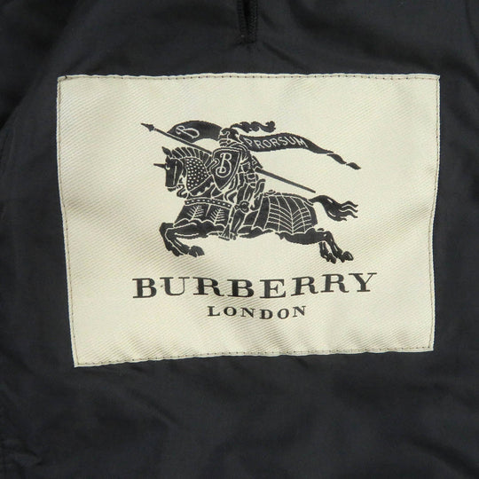 BURBERRY LONDON Blouson 3955308 Outer: 100% nylon, Lining: 55% acetate, Lining: 45% rayon, Filling: 100% polyester, Part: Lamb leather black mens 46 Used Authentic