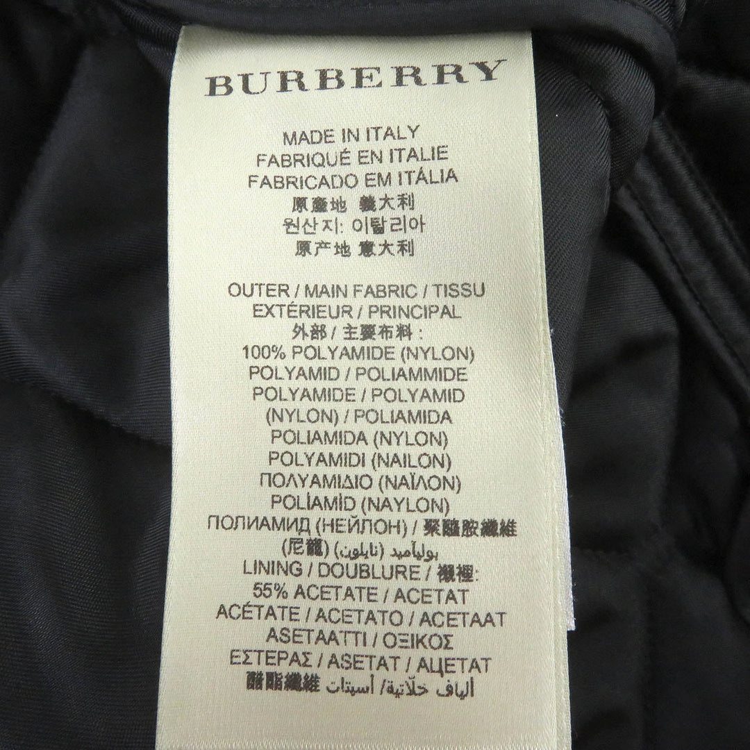 BURBERRY LONDON Blouson 3955308 Outer: 100% nylon, Lining: 55% acetate, Lining: 45% rayon, Filling: 100% polyester, Part: Lamb leather black mens 46 Used Authentic