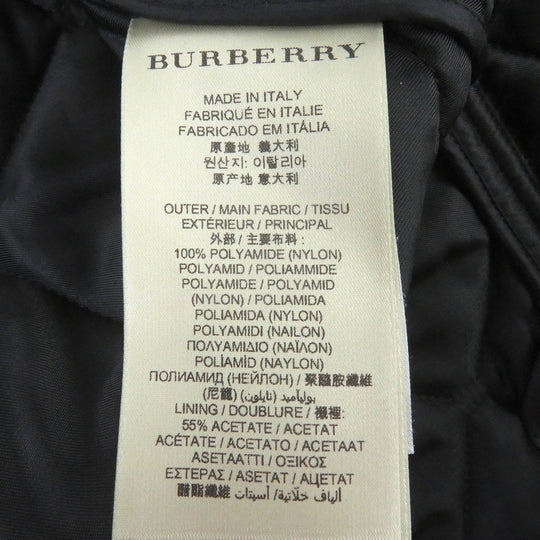 BURBERRY LONDON Blouson 3955308 Outer: 100% nylon, Lining: 55% acetate, Lining: 45% rayon, Filling: 100% polyester, Part: Lamb leather black mens 46 Used Authentic