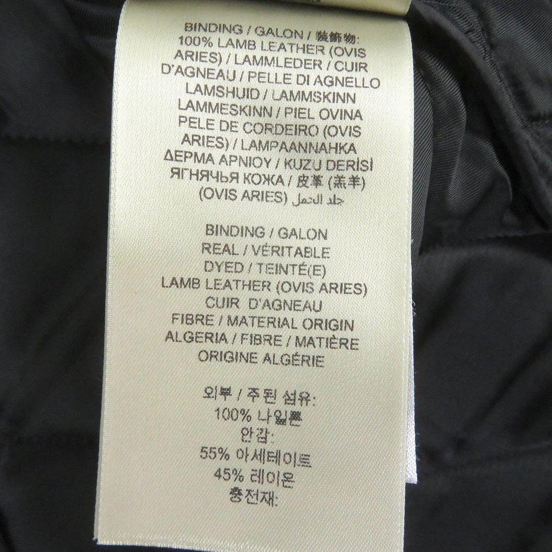 BURBERRY LONDON Blouson 3955308 Outer: 100% nylon, Lining: 55% acetate, Lining: 45% rayon, Filling: 100% polyester, Part: Lamb leather black mens 46 Used Authentic