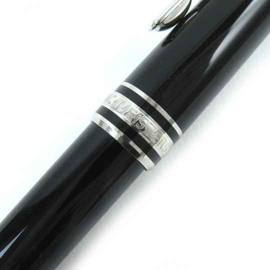 MONTBLANC Ballpoint pen Resin, Platinum Black Silver Meisterstck mens Used Authentic