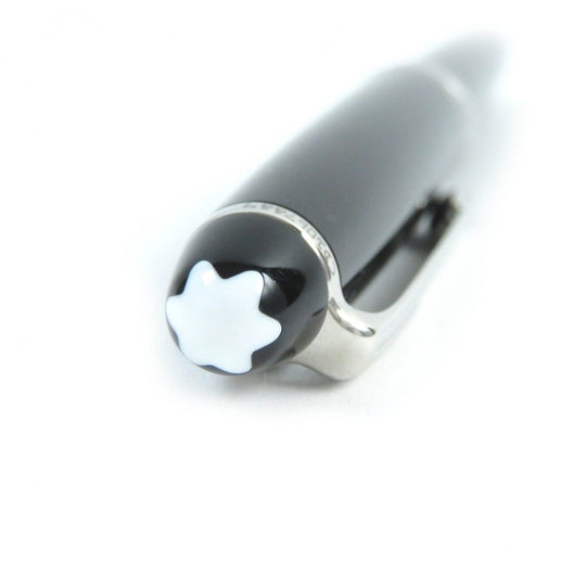 MONTBLANC Ballpoint pen Resin, Platinum Black Silver Meisterstck mens Used Authentic