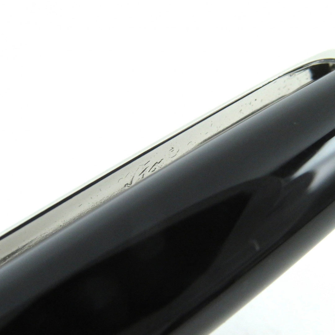MONTBLANC Ballpoint pen Resin, Platinum Black Silver Meisterstck mens Used Authentic