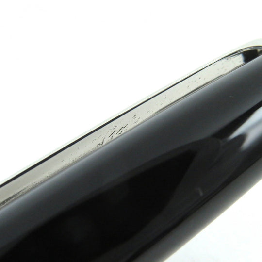 MONTBLANC Ballpoint pen Resin, Platinum Black Silver Meisterstck mens Used Authentic
