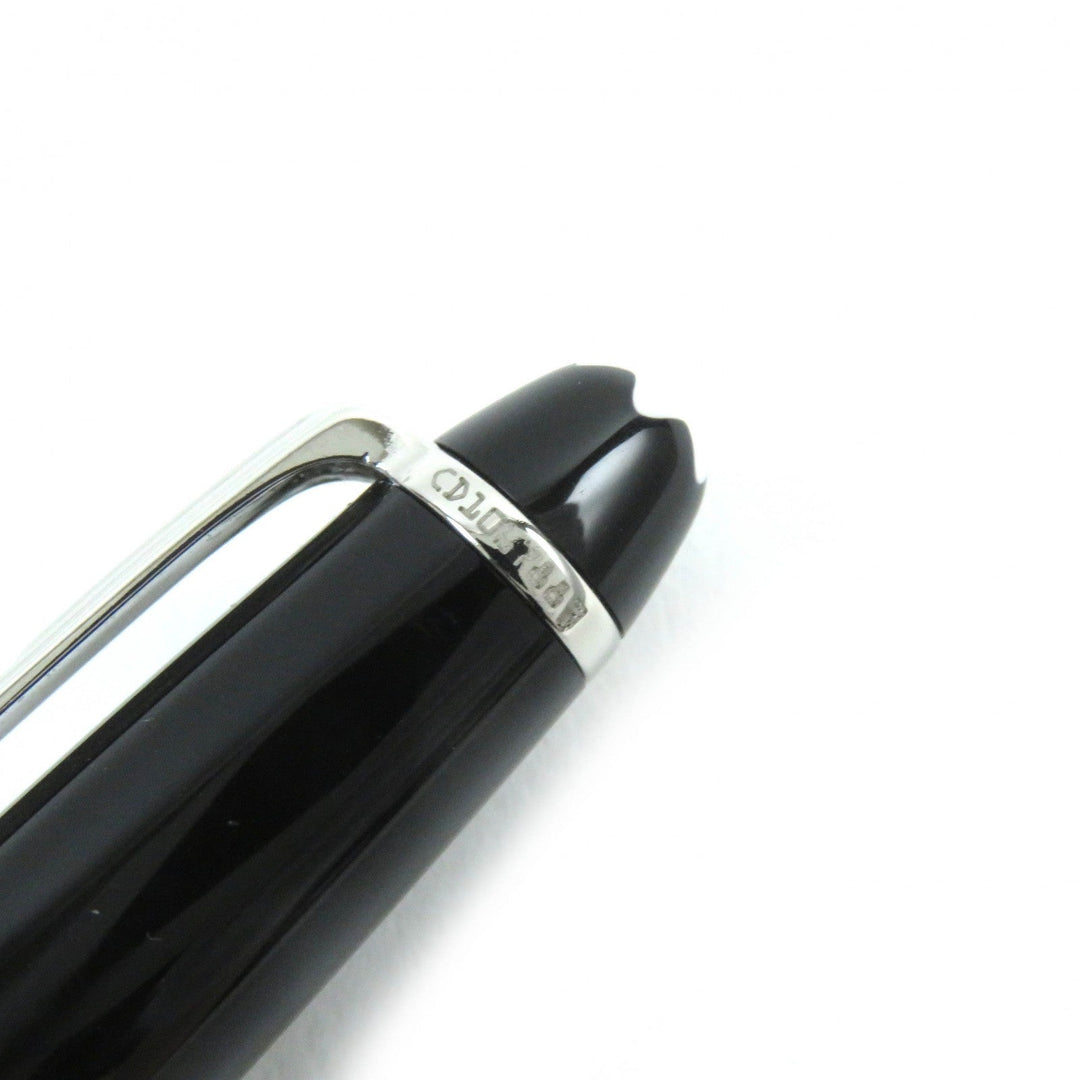 MONTBLANC Ballpoint pen Resin, Platinum Black Silver Meisterstck mens Used Authentic