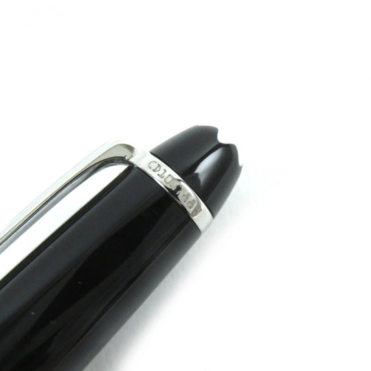 MONTBLANC Ballpoint pen Resin, Platinum Black Silver Meisterstck mens Used Authentic