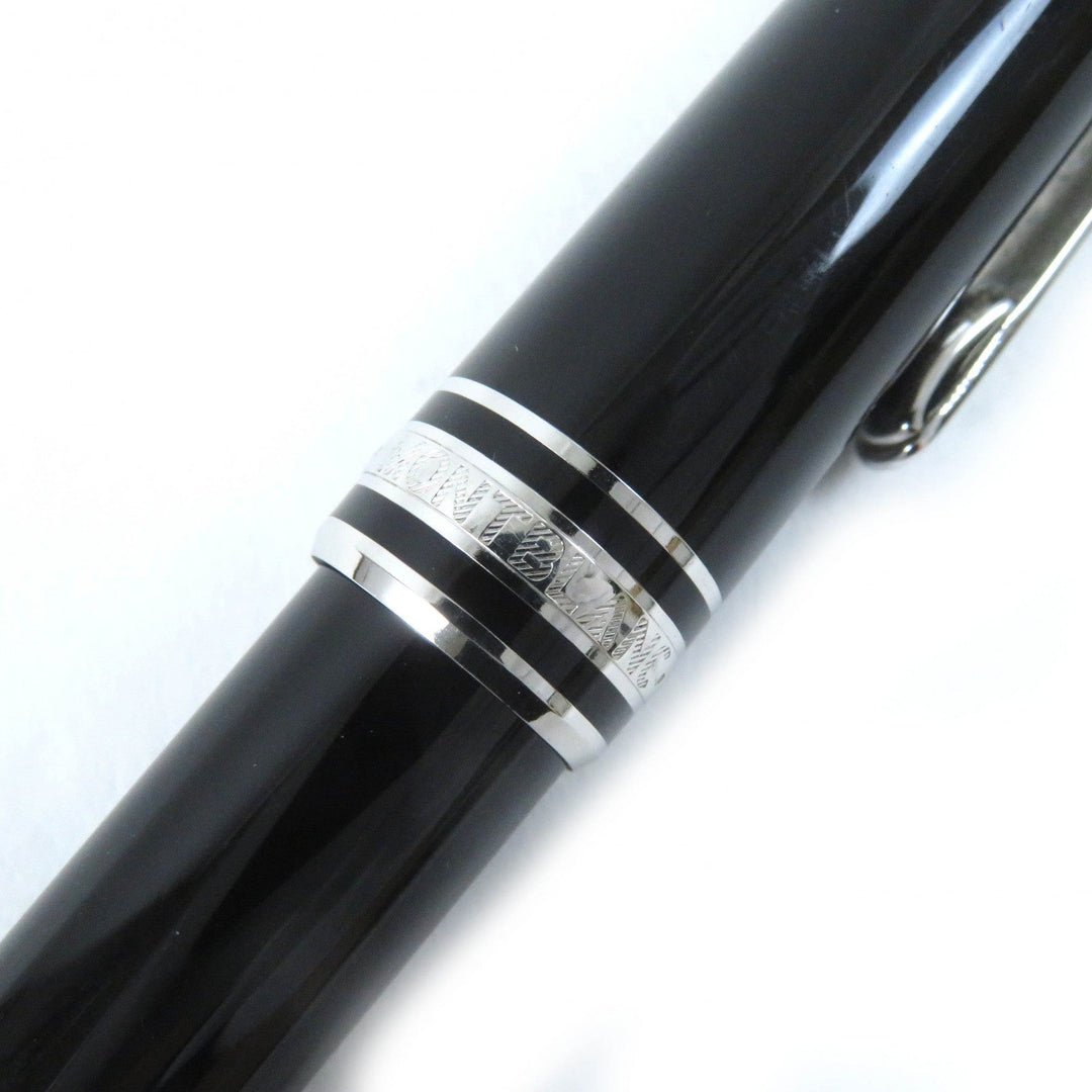 MONTBLANC Ballpoint pen Resin, Platinum black Meisterstck mens(Unisex) Used Authentic