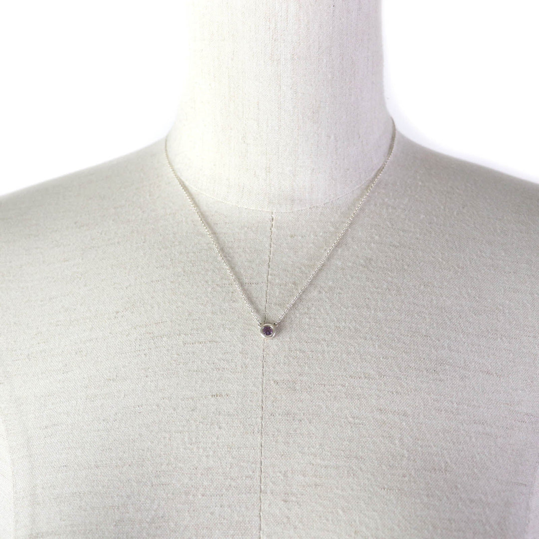 TIFFANY&Co. Necklace Main: SV925, Part: Amethyst Silver purple Elsa Peretti Color by the Yard Amethyst Pendant Women Used Authentic