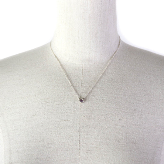 TIFFANY&Co. Necklace Main: SV925, Part: Amethyst Silver purple Elsa Peretti Color by the Yard Amethyst Pendant Women Used Authentic