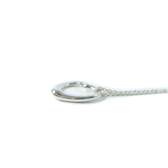 TIFFANY&Co. Necklace Main�FSV925 Silver Elsa Peretti Open Heart Pendant Medium Women Used Authentic