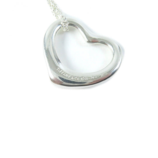 TIFFANY&Co. Necklace Main�FSV925 Silver Elsa Peretti Open Heart Pendant Medium Women Used Authentic