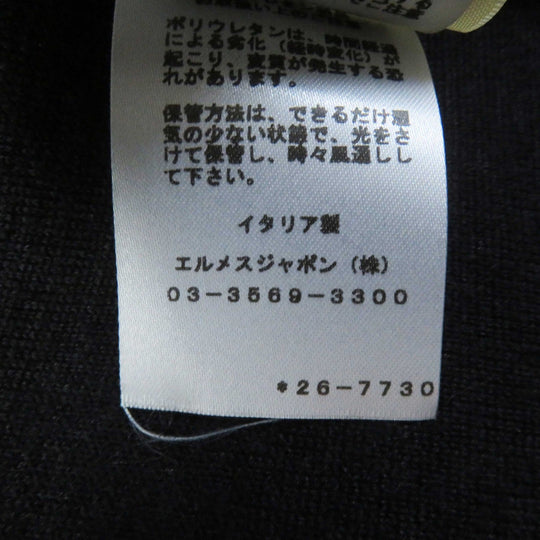 HERMES one piece 2E2505D3 cashmere black Women 38 Used Authentic