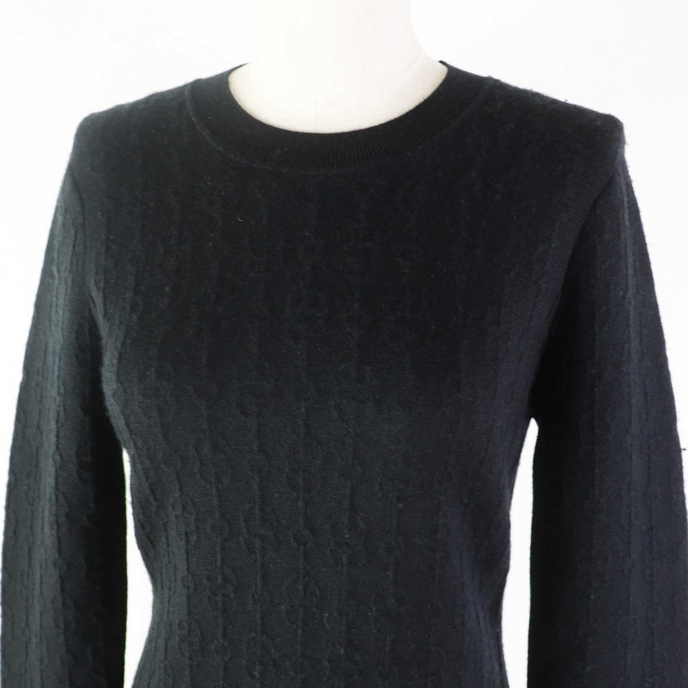 HERMES one piece 2E2505D3 cashmere black Women 38 Used Authentic