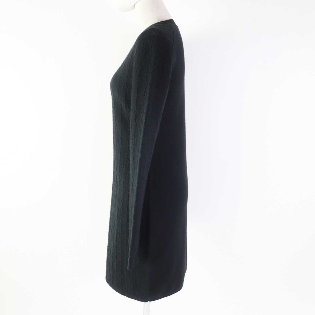 HERMES one piece 2E2505D3 cashmere black Women 38 Used Authentic