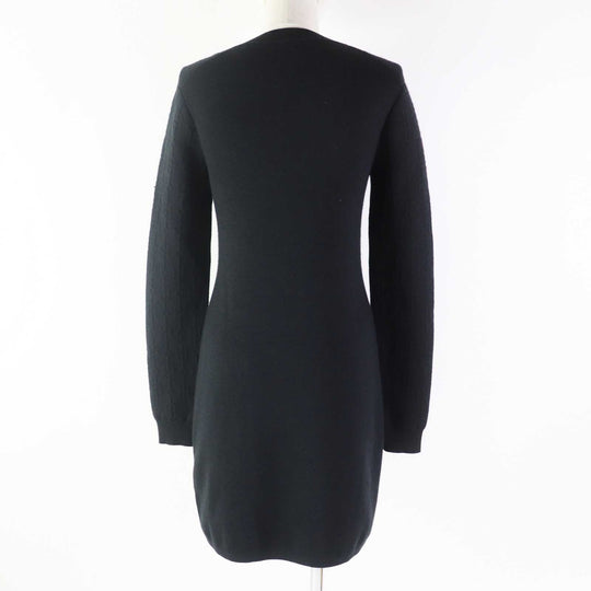 HERMES one piece 2E2505D3 cashmere black Women 38 Used Authentic