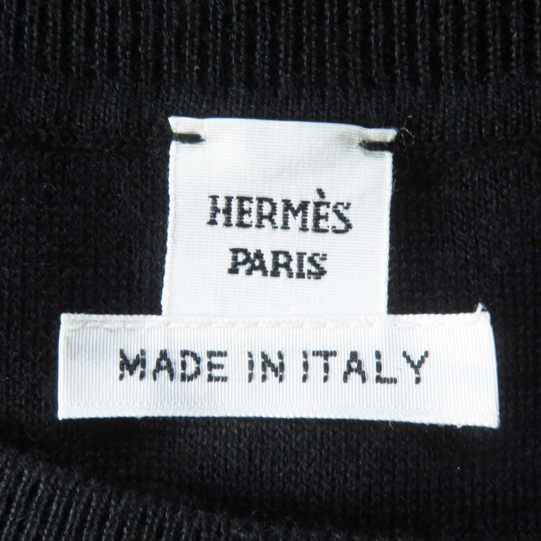 HERMES one piece 2E2505D3 cashmere black Women 38 Used Authentic