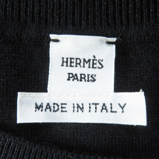 HERMES one piece 2E2505D3 cashmere black Women 38 Used Authentic