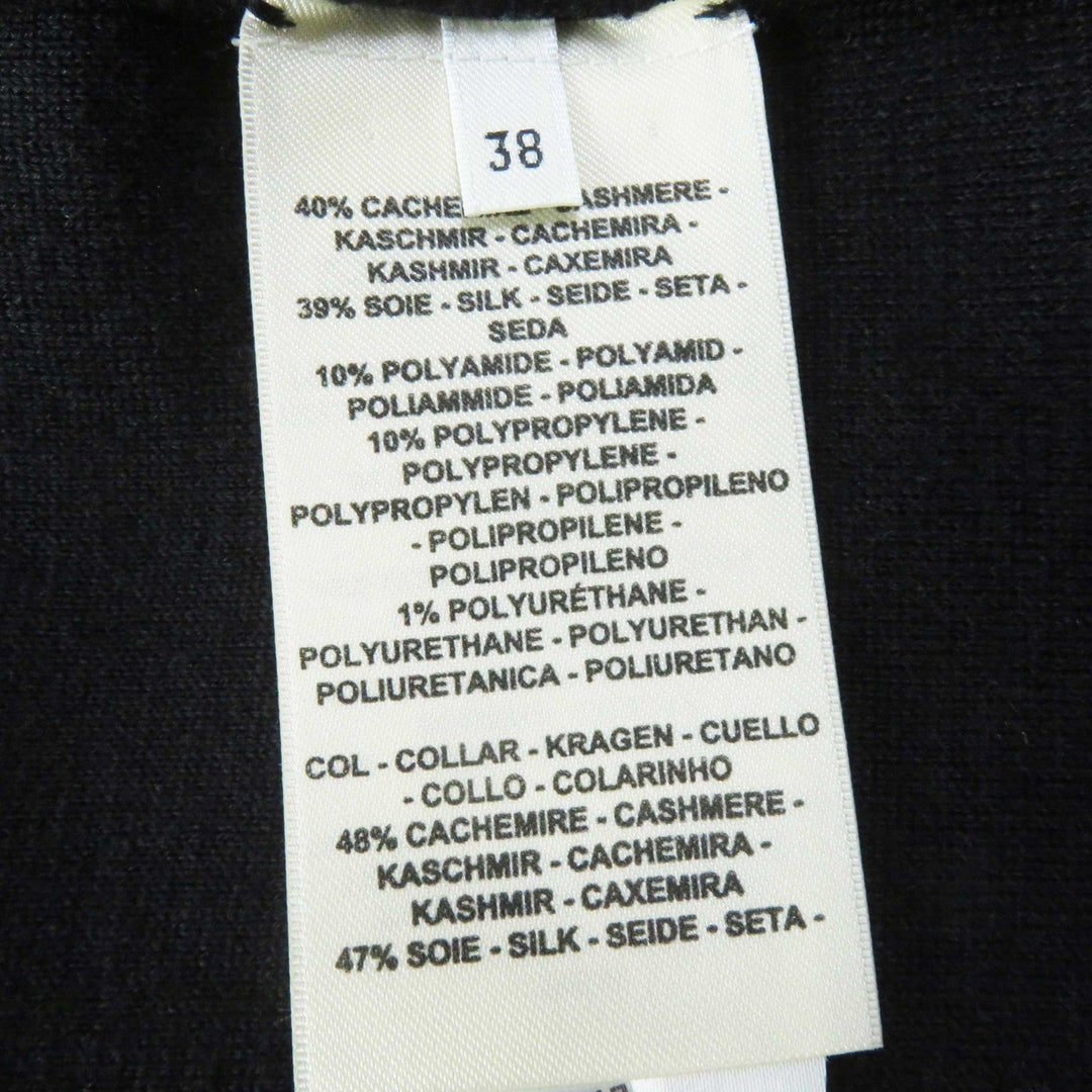 HERMES one piece 2E2505D3 cashmere black Women 38 Used Authentic