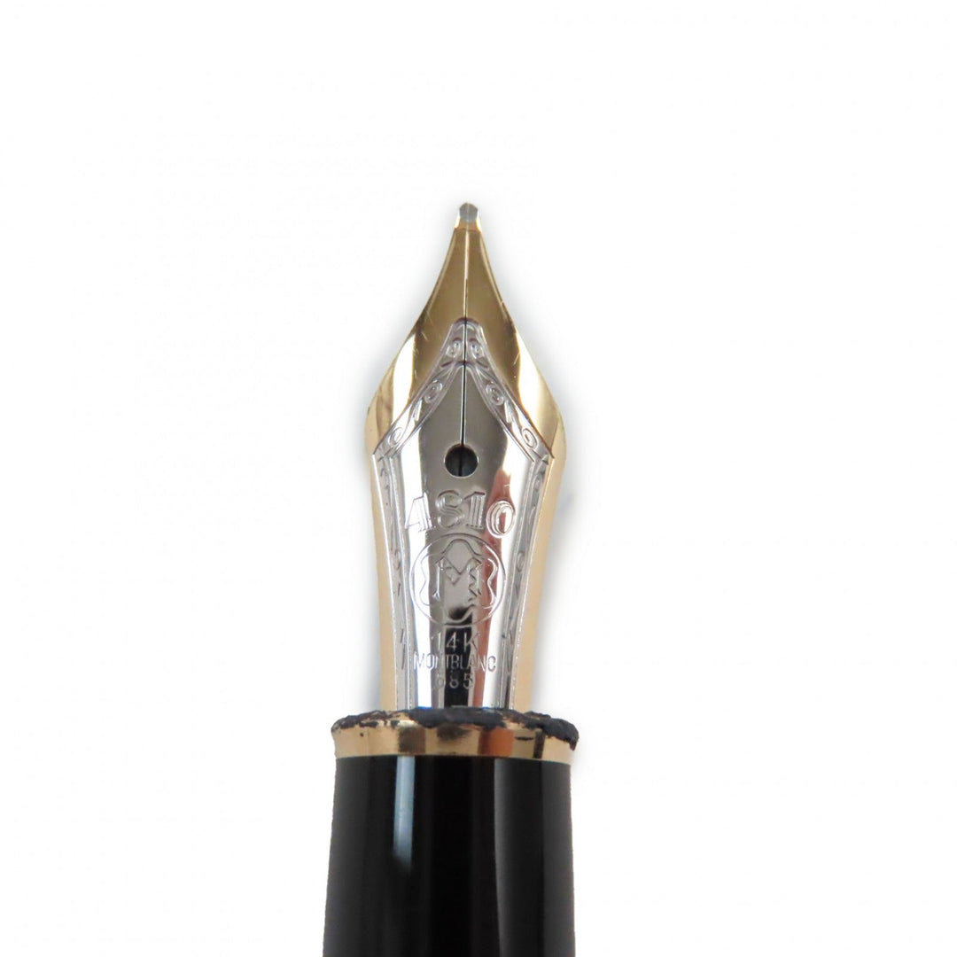 MONTBLANC fountain pen Pen point: K14 Black gold Meisterstck Classic mens Used Authentic
