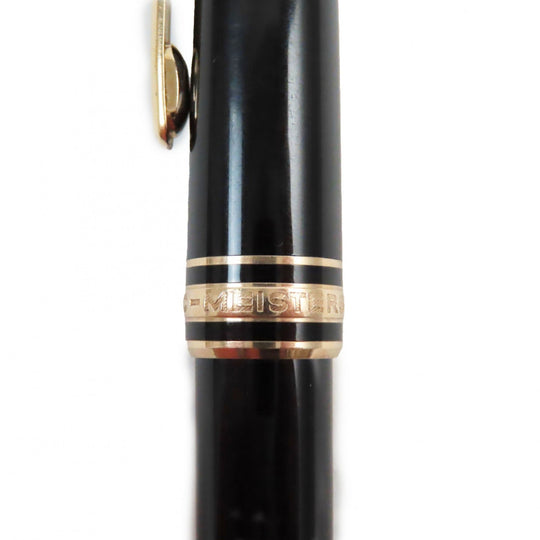 MONTBLANC fountain pen Pen point: K14 Black gold Meisterstck Classic mens Used Authentic