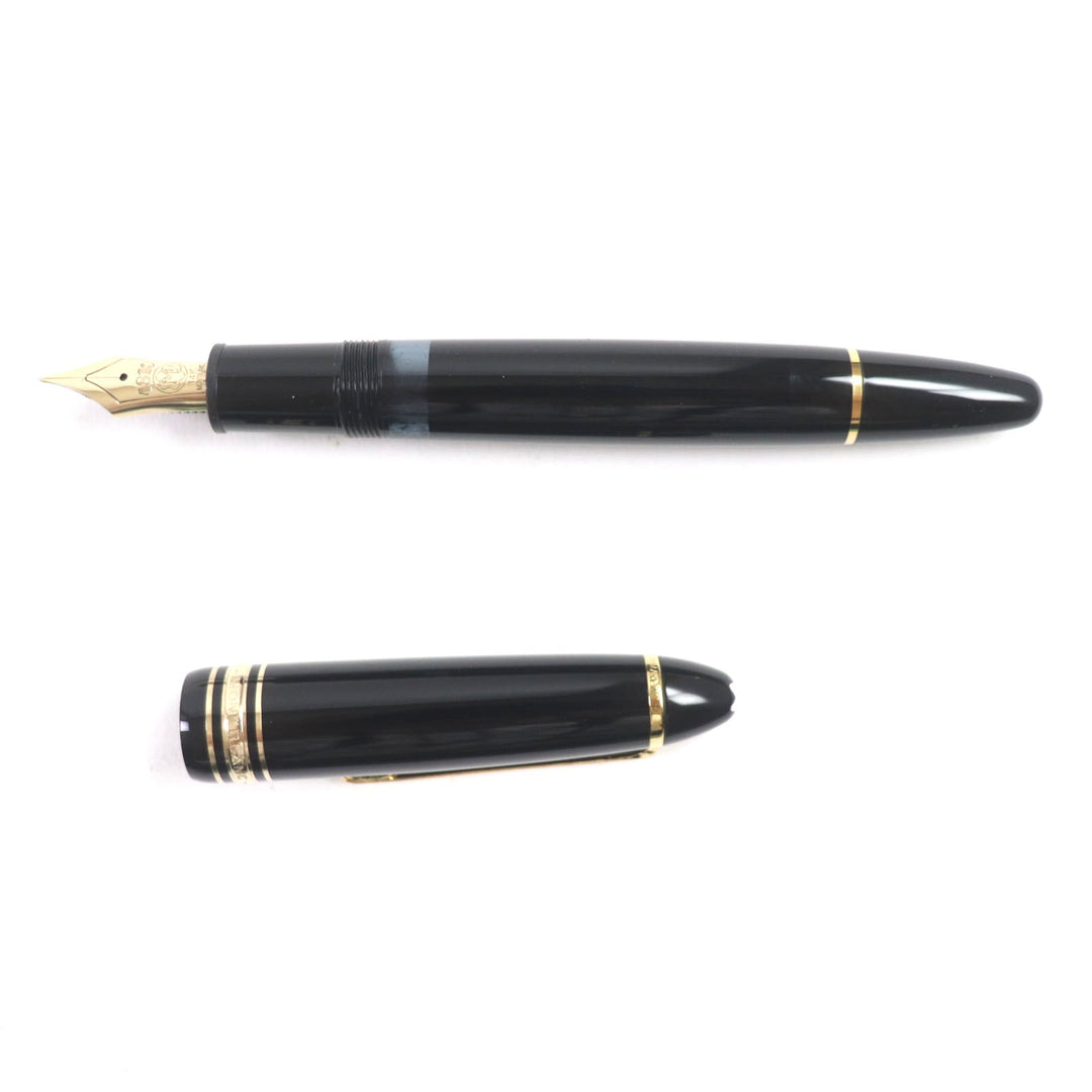 MONTBLANC fountain pen Pen point: K14 Black gold Meisterstuck No.146 mens Used Authentic