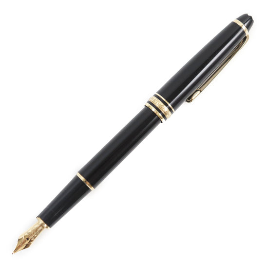 MONTBLANC fountain pen Pen point: K14 Black gold Meisterstck Classic mens Used Authentic
