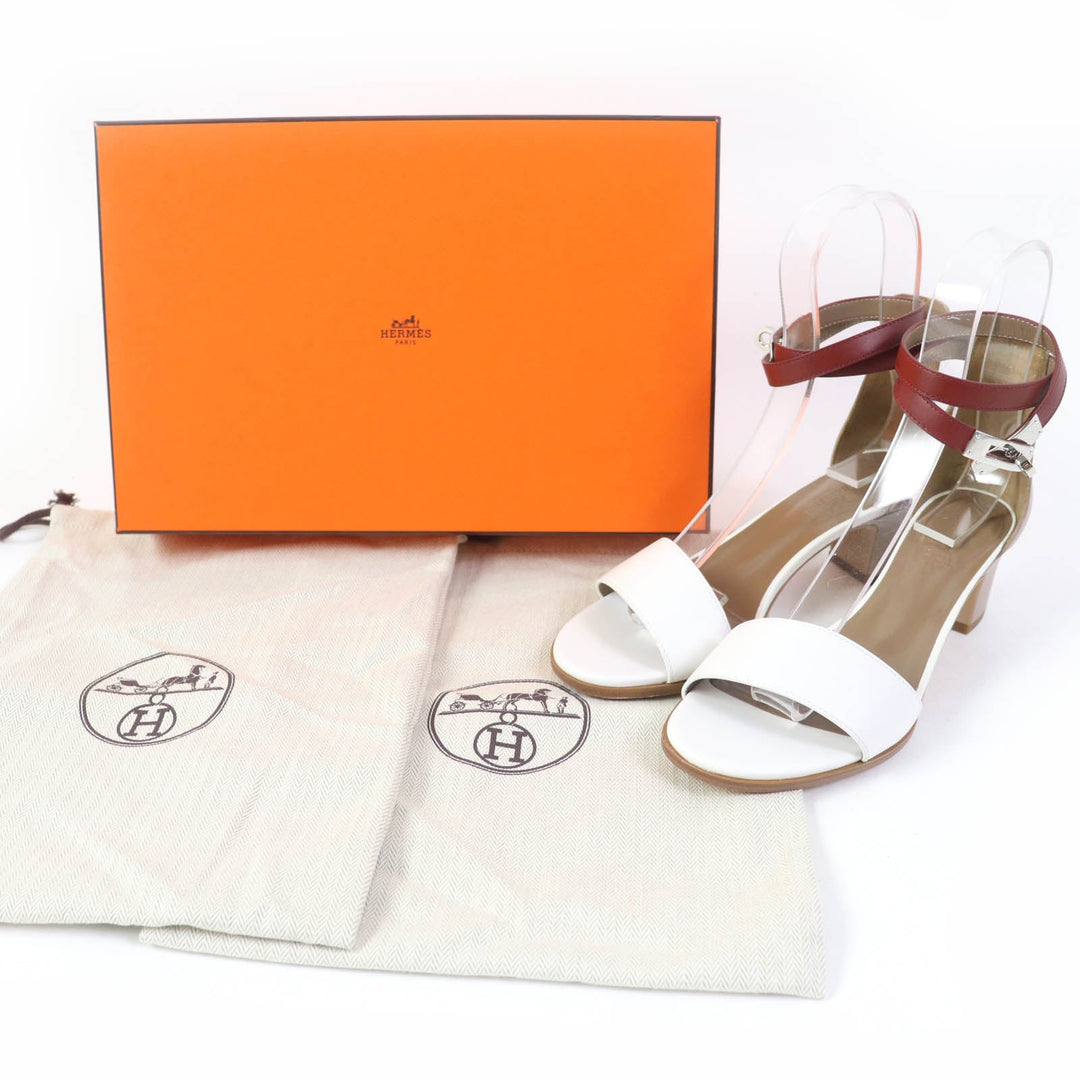 HERMES Sandals Main: Leather multicolor Money Women 36 1/2 Used Authentic