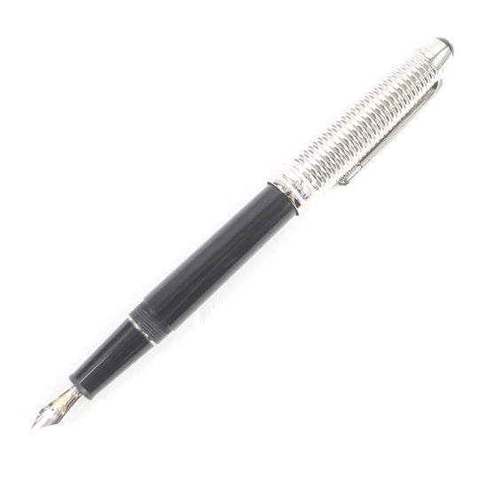 MONTBLANC fountain pen MB118078 Nib: K18 Silver black Meisterstck Due Geometry Classic mens Used Authentic