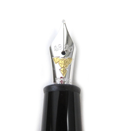 MONTBLANC fountain pen MB118078 Nib: K18 Silver black Meisterstck Due Geometry Classic mens Used Authentic