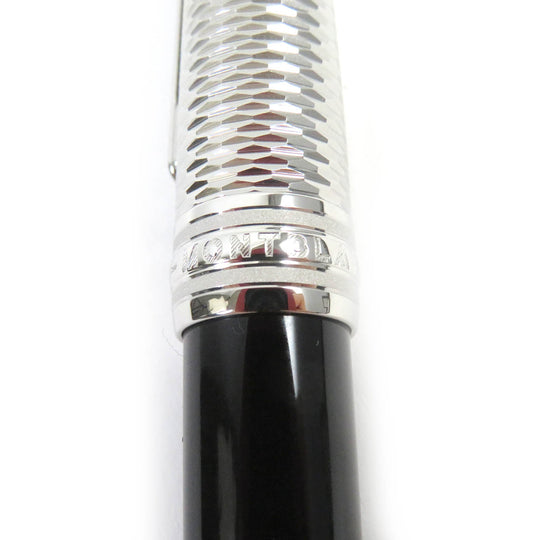 MONTBLANC fountain pen MB118078 Nib: K18 Silver black Meisterstck Due Geometry Classic mens Used Authentic