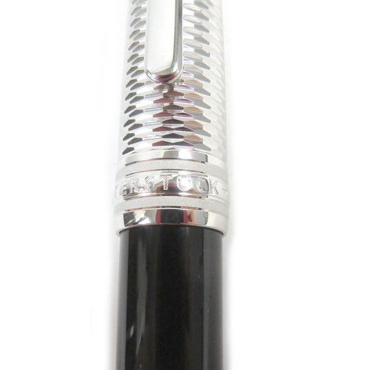 MONTBLANC fountain pen MB118078 Nib: K18 Silver black Meisterstck Due Geometry Classic mens Used Authentic