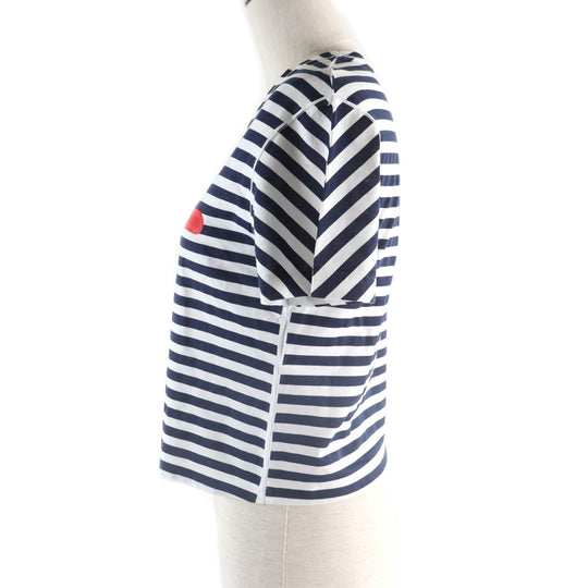 GUCCI Short sleeve T-shirt 789314 Main: 100% cotton Navy white Women XS Used Authentic