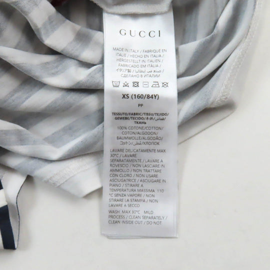 GUCCI Short sleeve T-shirt 789314 Main: 100% cotton Navy white Women XS Used Authentic