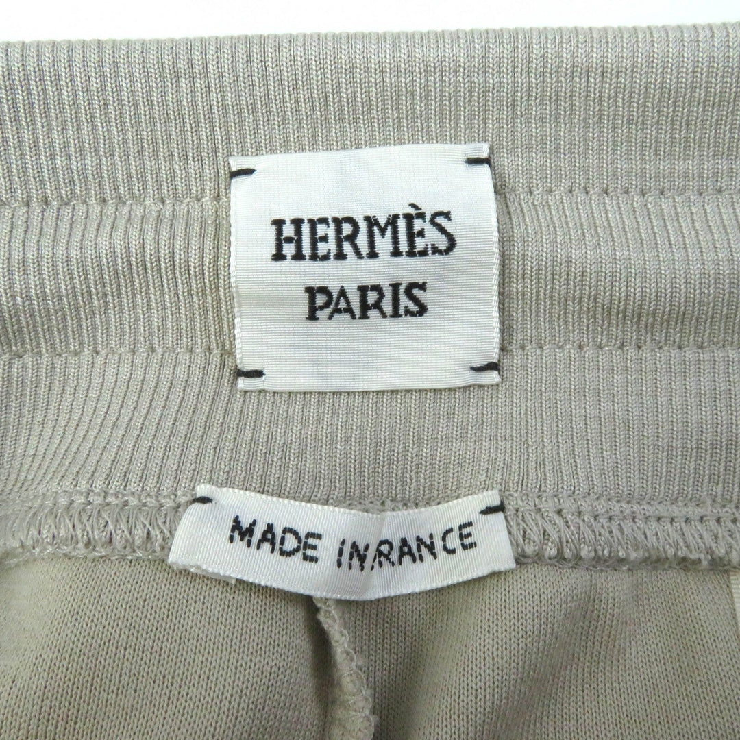 HERMES Pants 4E4415DI Main: 51% cotton, Main: 40% silk, Main: 9% nylon, Part: 98% silk, Part: 2% polyurethane beige Flowy Women 36 Used Authentic