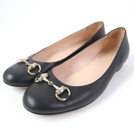 GUCCI pumps 466700 Main: Leather black Women 37 Used Authentic