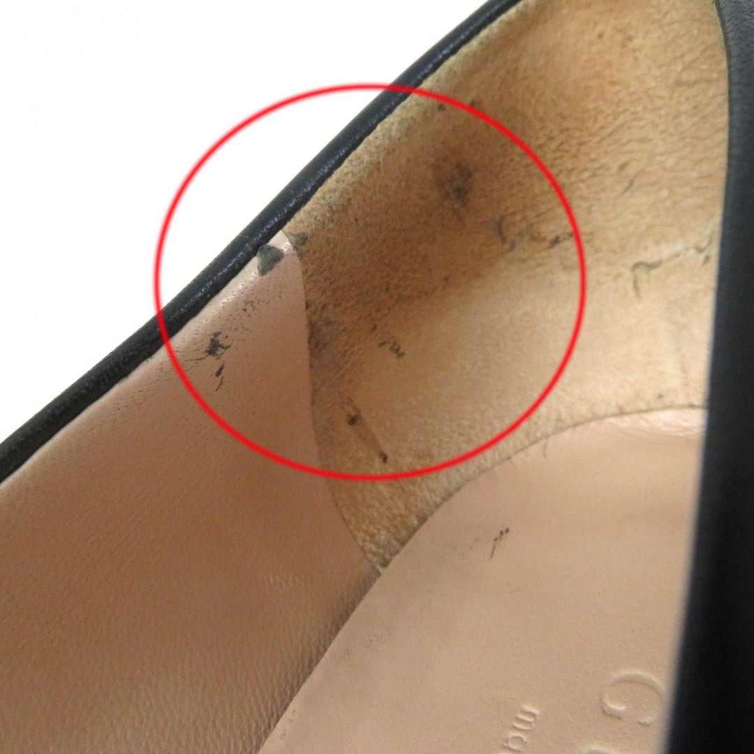 GUCCI pumps 466700 Main: Leather black Women 37 Used Authentic