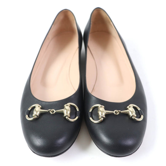 GUCCI pumps 466700 Main: Leather black Women 37 Used Authentic